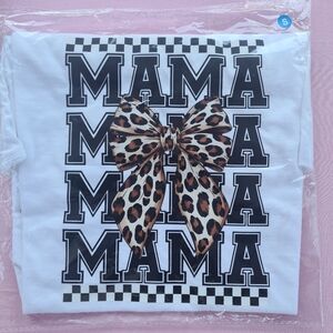 Leopard Print Bow Graphic Tee